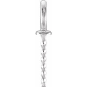 18K White Gold Polished Pendant Mounting For Pearl
