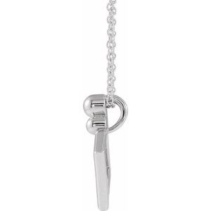 Sterling Silver 16.1 X 11.8 Mm 16-18 In Polished Geometric Necklace