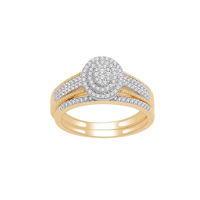14K Yellow Or White Gold 0.33 Cttw Diamond Ladies Ring
