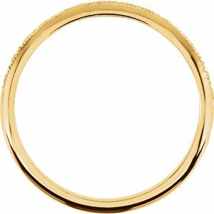 18K Yellow Or White Gold Milgrain Geometric Band
