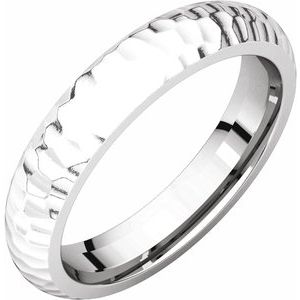 14K Yellow Or White Or Rose Gold Or Sterling Silver Or Platinum Comfort-Fit Half Round Band