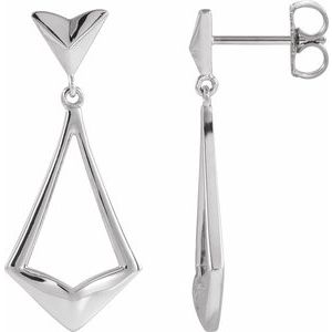 Sterling Silver Geometric Dangle Earrings