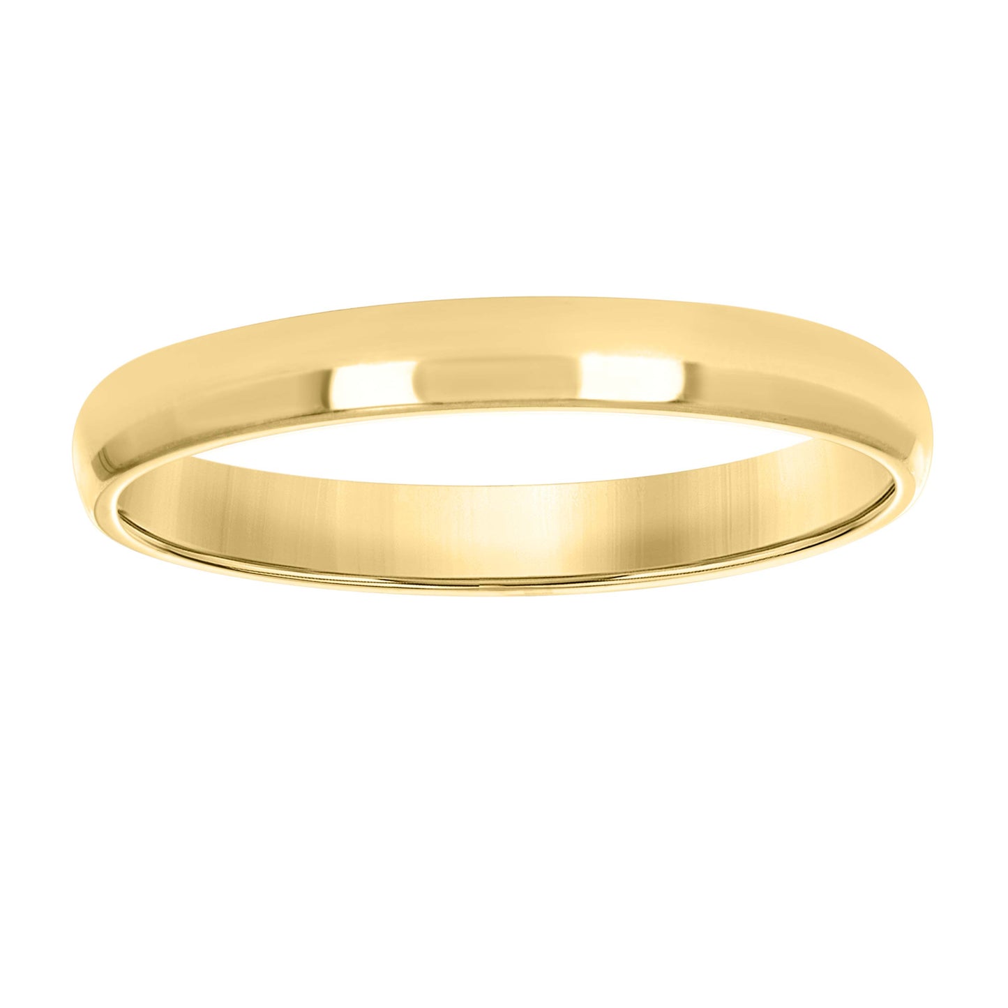 14K Yellow Or White Gold Unisex Dome Polished Comfort-Fit Sizes 5 - 14 Bridal Anniversary Engagement Wedding Band Ring