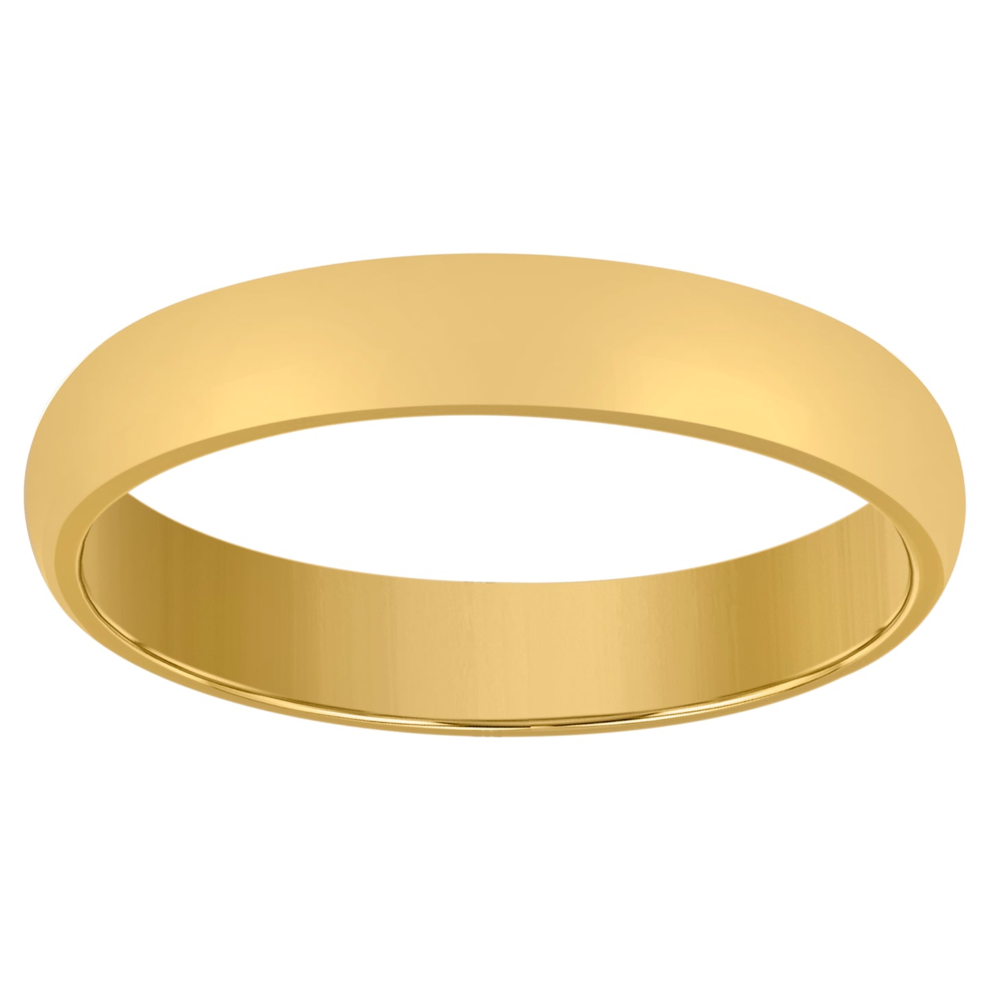 14K Yellow Or White Gold Unisex Dome Polished Comfort-Fit Sizes 5 - 14 Bridal Anniversary Engagement Wedding Band Ring