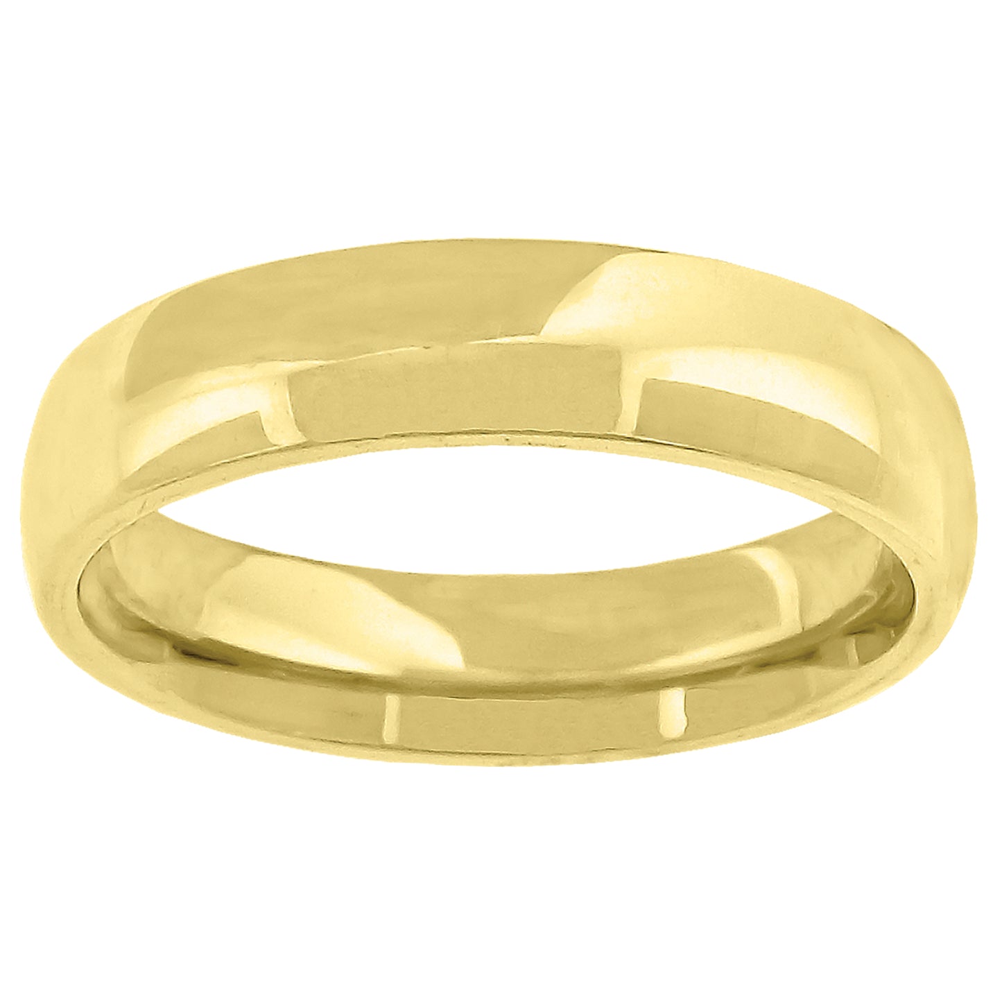 14K Yellow Or White Gold Unisex Dome Polished Comfort-Fit Sizes 5 - 14 Bridal Anniversary Engagement Wedding Band Ring