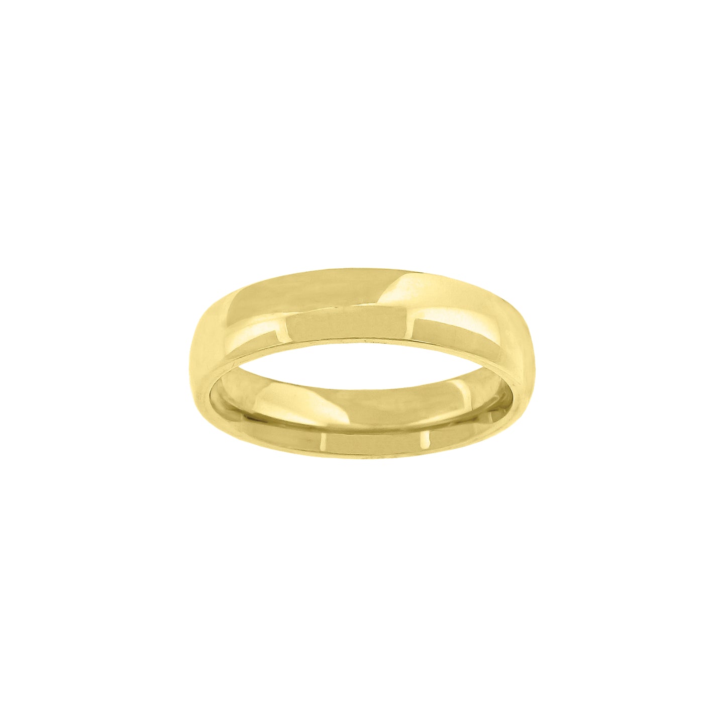 14K Yellow Or White Gold Unisex Dome Polished Comfort-Fit Sizes 5 - 14 Bridal Anniversary Engagement Wedding Band Ring