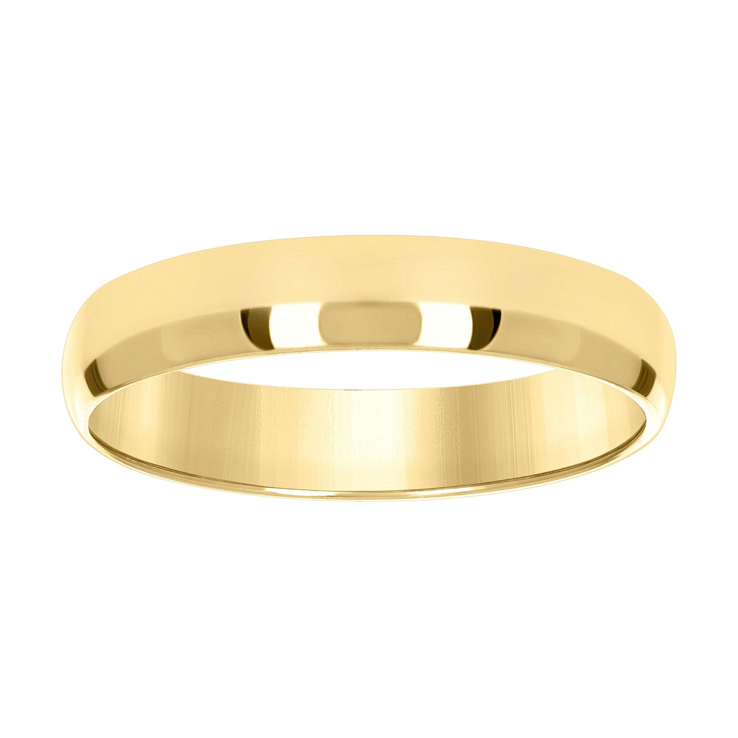 14K Yellow Or White Gold Unisex Dome Polished Comfort-Fit Sizes 5 - 14 Bridal Anniversary Engagement Wedding Band Ring