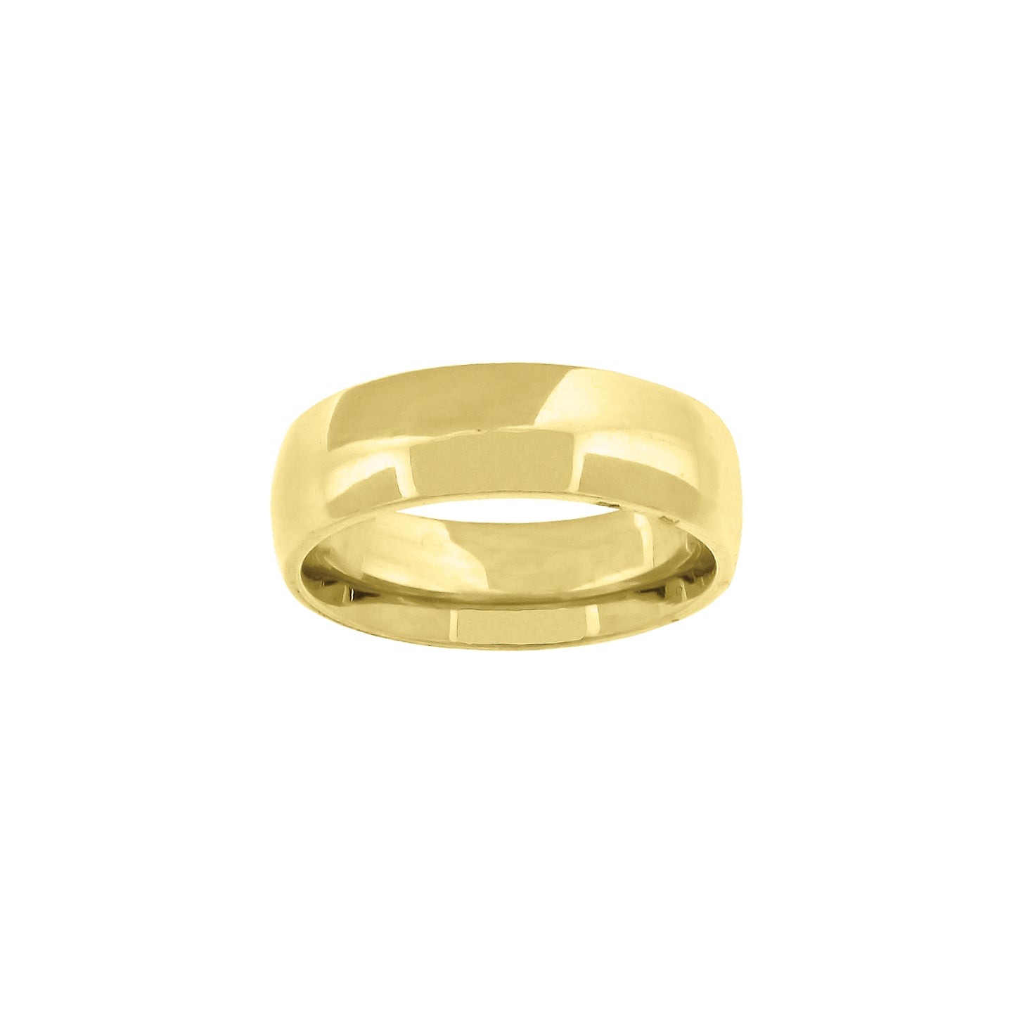 14K Yellow Or White Gold Unisex Dome Polished Comfort-Fit Sizes 5 - 14 Bridal Anniversary Engagement Wedding Band Ring
