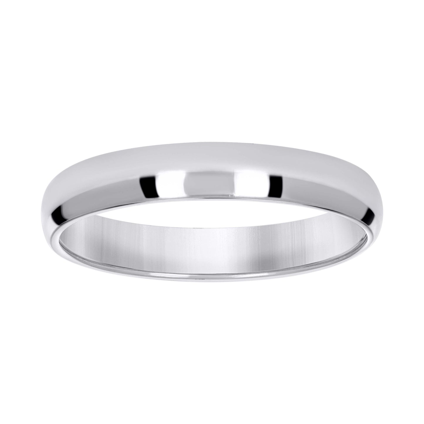 14K Yellow Or White Gold Unisex Dome Polished Comfort-Fit Sizes 5 - 14 Bridal Anniversary Engagement Wedding Band Ring