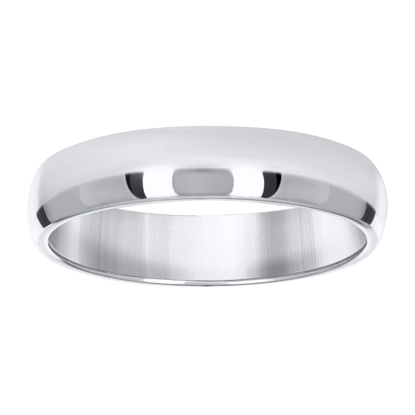 14K Yellow Or White Gold Unisex Dome Polished Comfort-Fit Sizes 5 - 14 Bridal Anniversary Engagement Wedding Band Ring
