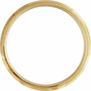 14K Yellow/White/Yellow Gold 6 mm Beveled-Edge Band with Satin Finish Size 10