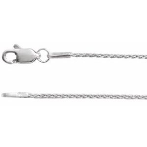 14K Yellow Or White Or Rose Gold Or Sterling Silver Or Rhodium Plated 1 Mm Lobster Clasp Polished Wheat Chain
