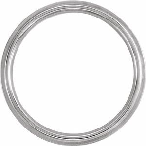 10K Yellow Or White Or Rose Gold Inlay Comfort-Fit Flat Band