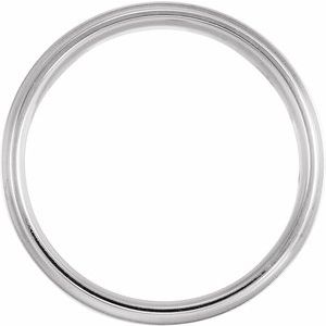 10K Yellow Or White Or Rose Gold Inlay Comfort-Fit Flat Band