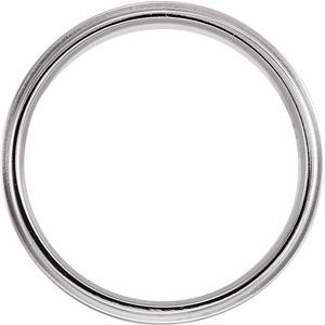10K Yellow Or White Or Rose Gold Inlay Comfort-Fit Flat Band