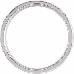 10K White Gold Ridged Band Size 10