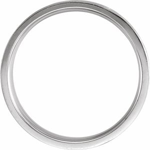 14K White Gold Comfort-Fit Tree Bark Patterned Band Size 8