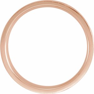 14K Rose Gold Comfort-Fit Tree Bark Patterned Band Size 10