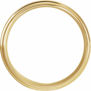 10K Yellow Or White Or Rose Gold Inlay Comfort-Fit Flat Band