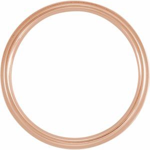 10K Yellow Or White Or Rose Gold Inlay Comfort-Fit Flat Band
