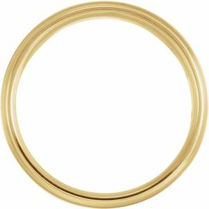 10K Yellow Or White Or Rose Gold Inlay Comfort-Fit Flat Band