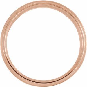 10K Yellow Or White Or Rose Gold Inlay Comfort-Fit Flat Band