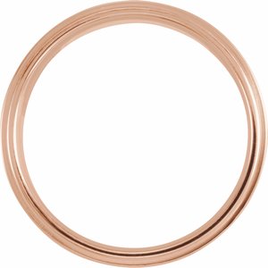 10K Yellow Or White Or Rose Gold Inlay Comfort-Fit Flat Band