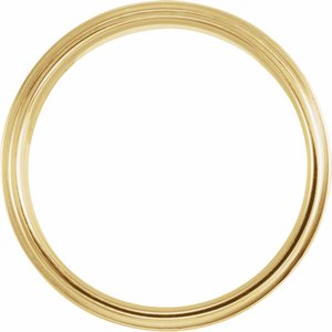 10K Yellow Or White Or Rose Gold Inlay Comfort-Fit Flat Band