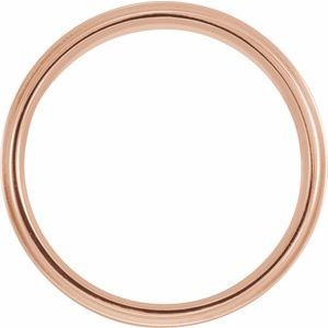 10K Yellow Or White Or Rose Gold Inlay Comfort-Fit Flat Band