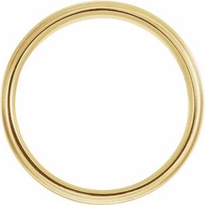 10K Yellow Or White Or Rose Gold Inlay Comfort-Fit Flat Band