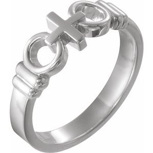Sterling Silver Joined By Christ Ring Size 8
