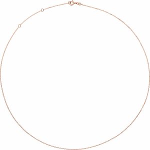 10K Rose Gold Or Rhodium-Plated Sterling Silver 1 Mm 16-18 In Spring Ring Diamond-Cut Cable Chain