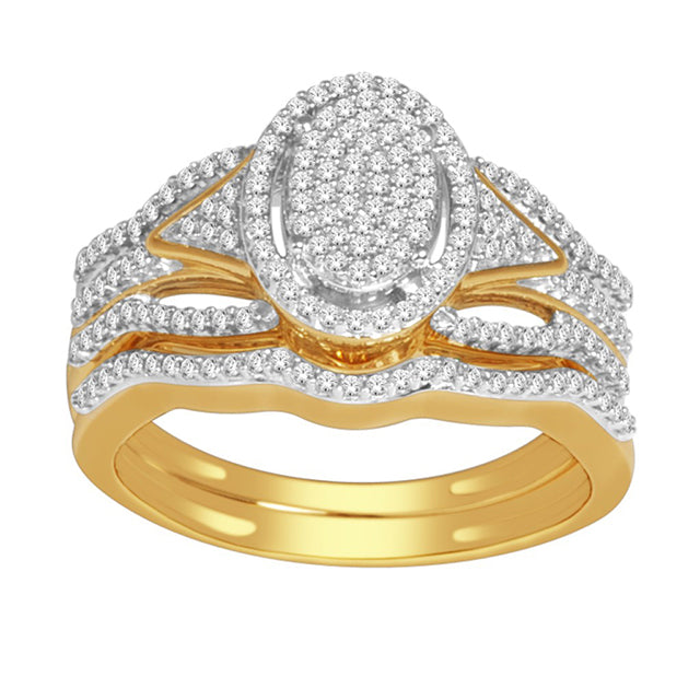 10K Yellow Gold 0.40 Cttw Diamond One Band Ladies Ring
