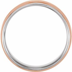 14K White/Rose/White Gold Or Sterling Silver 7.5 Mm Polished Comfort-Fit Flat Edge Band