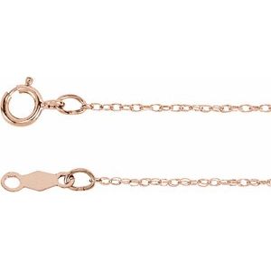 14K Rose Gold .75 mm Rope Chain