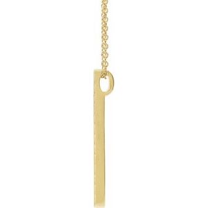 14K Yellow Gold 26.4 X 2.1 Mm 16-18 In Polished Sculptural-Inspired Vertical Bar Necklace