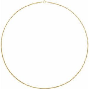 14K Yellow Gold-Filled Spring Ring Curb Chain, Length: 18 In, Width: 2.25 Mm