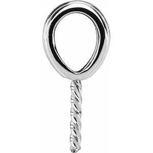 14K White Gold Pearl 8.0-12.0 Mm Pendant Mounting For Pearl