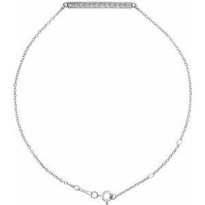 14K White Gold 25.4 X 2.4 Mm 6 1/2-7 1/2 In Polished Sculptured Inspired Bracelet