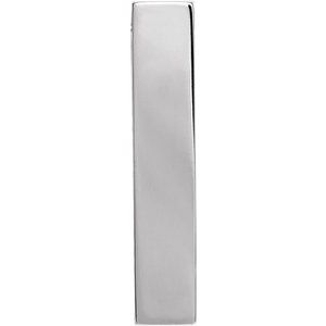 Sterling Silver 24.63 X 4.97 Mm Polished Engravable Sculptural Pendant Slide
