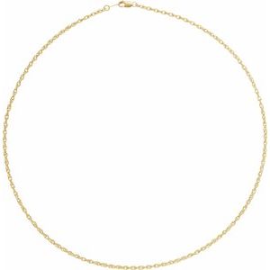 10K Yellow Gold Rope Chain, Length: 20 In, Width: 2 Mm