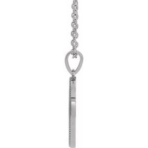 Sterling Silver 20.9 X 13.61 Mm 20 In Polished Oval Cross Medal Necklace