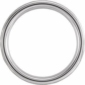 18K Yellow Or White Gold PVD Tungsten 6 mm Comfort-Fit Flat Band