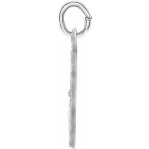 Sterling Silver 12 X 12 Mm Polished Guardian Angel Medal