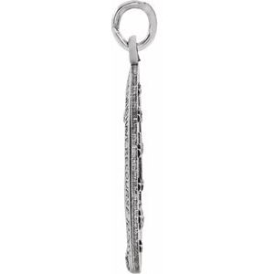 Sterling Silver 19 X 14 Mm Polished Miraculous Medal