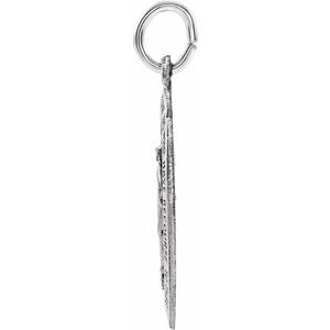 Sterling Silver 29 X 15 Mm Polished Miraculous Medal
