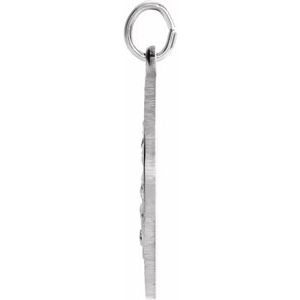 Sterling Silver 25 Mm Polished St. Joseph Medal