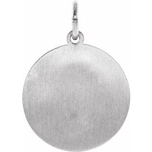 Sterling Silver 18 Mm Polished St. Joseph Medal