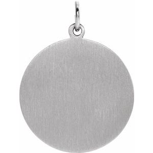 Sterling Silver 25 Mm Polished St. Joseph Medal