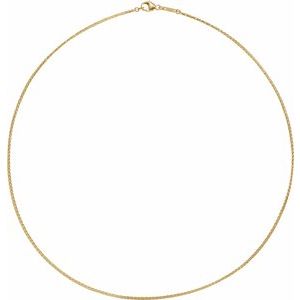 10K Yellow Gold Wheat Chain, Length: 16 In, Width: 1.2 Mm